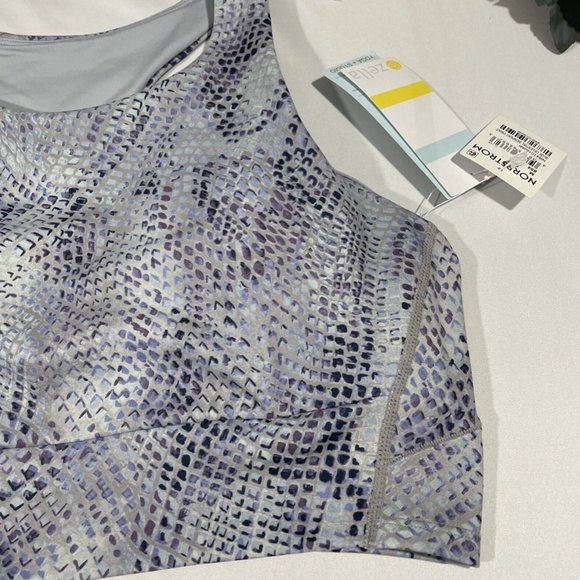 NWT Zella [ Medium ] Live‎ In Racerback Bra in Blue Celestial Serpent Print - Picture 6 of 12